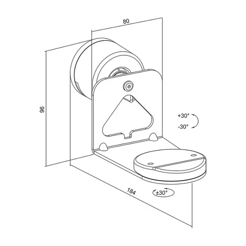 LogiLink BP0207W Speaker Wall Mount for Sonos Era 100 & Era 300, White, Max 5 kg
