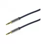 LogiLink CA10030 Premium 3.5mm TRS Male to Male Audio Cable, Metal Connectors, Blue, 0.3m