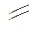 LogiLink CA10050 3.5mm TRS Male to 3.5mm TRS Male Stereo Audio Cable, Metal Connectors, Blue, 0.5m