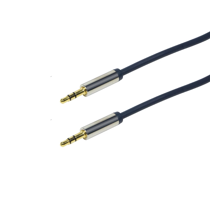 LogiLink CA10050 3.5mm TRS Male to 3.5mm TRS Male Stereo Audio Cable, Metal Connectors, Blue, 0.5m
