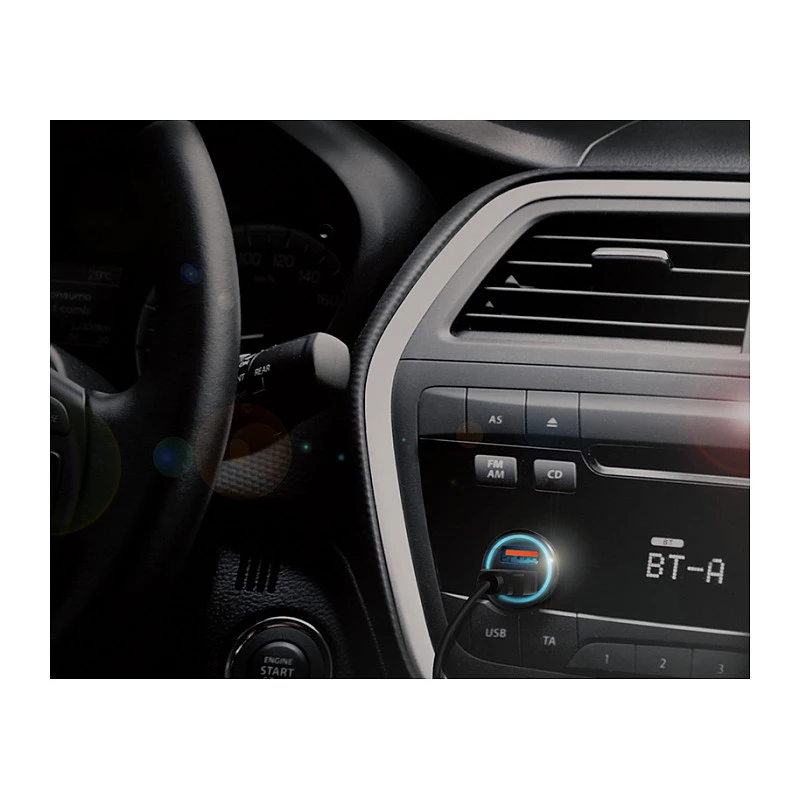 LogiLink PA0285 2-Port USB Car Charger 10.5W, LED Illuminated, Black