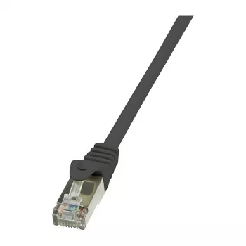 LogiLink Cat.6 F/UTP Patch Cable, 0.25m, Black, EconLine