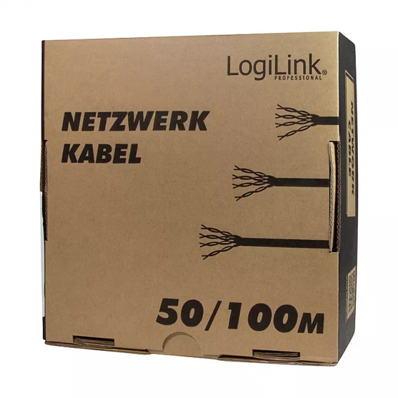 LogiLink Cat.6 Installation Cable, U/UTP, 100m, EconLine