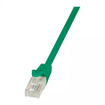 LogiLink Cat.6 U/UTP Gigabit Ethernet Patch Cable, 1.5 m, Green, Snagless, CCA, 250 MHz, RJ45