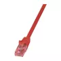 LogiLink Cat.6 U/UTP Patch Cable, Bare Copper, Red, 0.5 m, PrimeLine