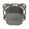 LogiLink Cat.6 Wall Outlet 2xRJ45 STP Horizontal Signal White