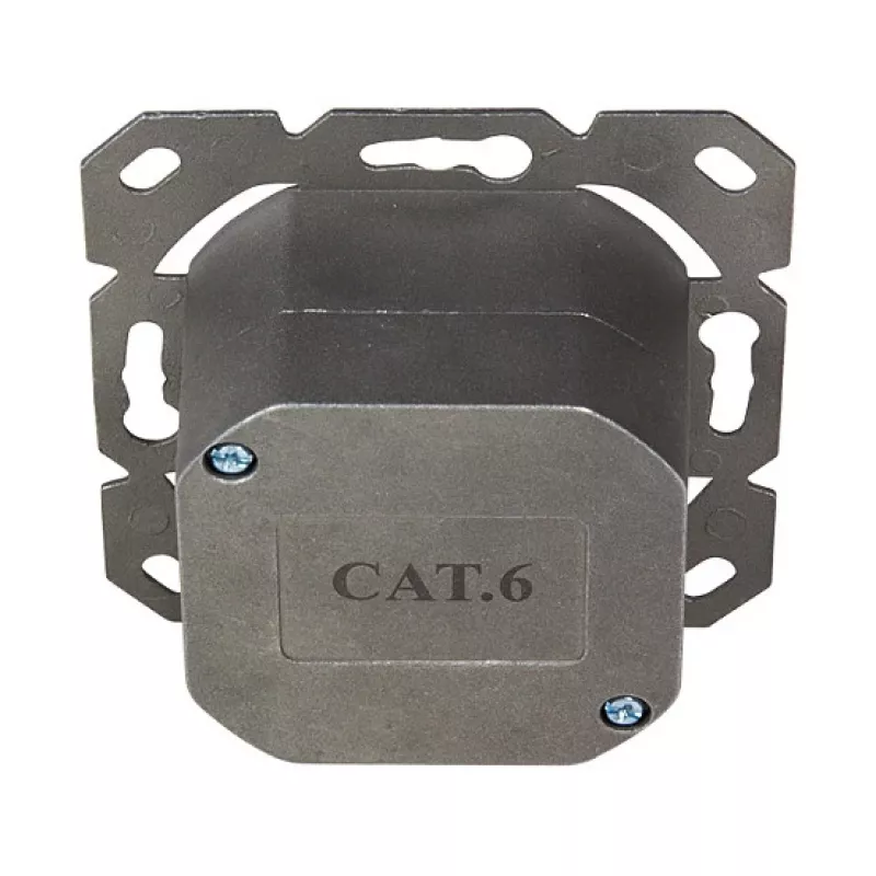LogiLink Cat.6 Wall Outlet 2xRJ45 STP Horizontal Signal White