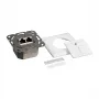LogiLink Cat.6 Wall Outlet 2xRJ45 STP Horizontal Signal White