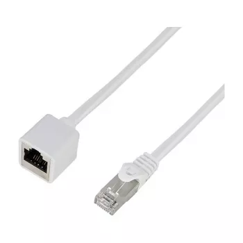 Logilink Cat.6A S/FTP Premium Patch Cable Extension - White, 5m (RJ45 Male to Female)
