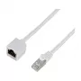 Logilink Cat.6A S/FTP Premium Patch Cable Extension - White, 5m (RJ45 Male to Female)