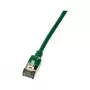 LogiLink Cat.6A S/FTP TPE SlimLine Patch Cable, Green, 1.0m