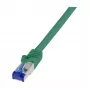 LogiLink Cat.6A S/FTP Ultraflex Patch Cable, GHMT Certified, Green, 1.0m