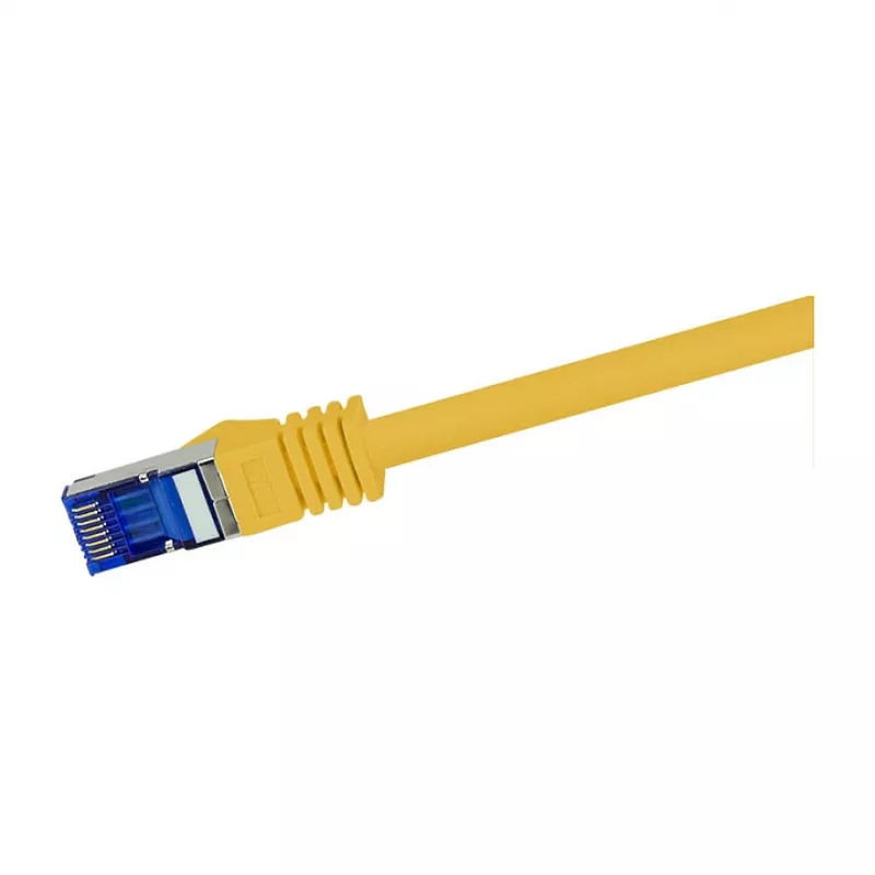 LogiLink Cat.6A S/FTP Ultraflex Patch Cable, GHMT Certified, Yellow, 0.25 m