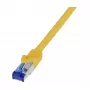 LogiLink Cat.6A S/FTP Ultraflex Patch Cable, GHMT Certified, Yellow, 0.25 m