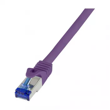 LogiLink Cat.6A S/FTP Ultraflex Patch Cable, Purple, 0.25 m, GHMT Certified