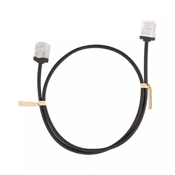 LogiLink Cat.6A U/UTP Slim High-Flex Patch Cable, 15 m, Black, Diameter 2.8 mm, Flexible & Soft Cable - 1 Piece (CQ3103U)