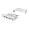 LogiLink Consolidation Point Box 8-Port, Desk/Wall/DIN Rail Mounting, Grey
