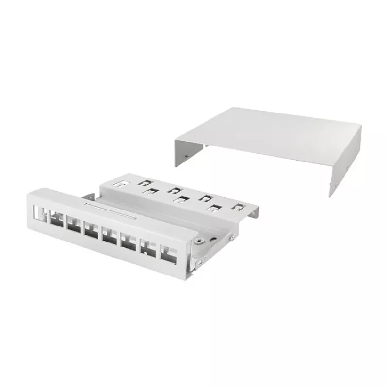 LogiLink Consolidation Point Box 8-Port, Desk/Wall/DIN Rail Mounting, Grey