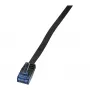 LOGILINK CP0137B Flat Cat.5e U/UTP Patch Cable, RJ45, Black, 5.0 m