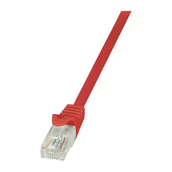 LogiLink CP1024U CAT 5e U/UTP Patch Cable, 0.5 m, Red, RJ45, Snagless