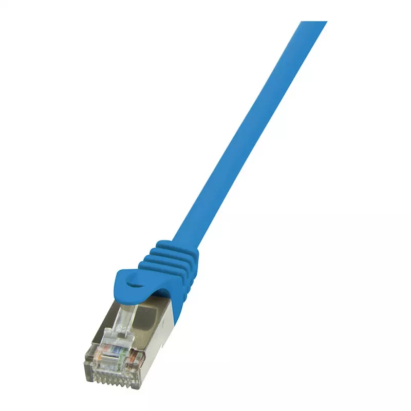 LogiLink CP1026S Cat 5e F/UTP RJ45 Patch Cable, 0.5 m, Blue, Snagless