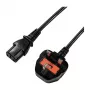 Logilink CP121 Power Cable - BS 1363 (UK) to IEC C13, 1.8m, Black