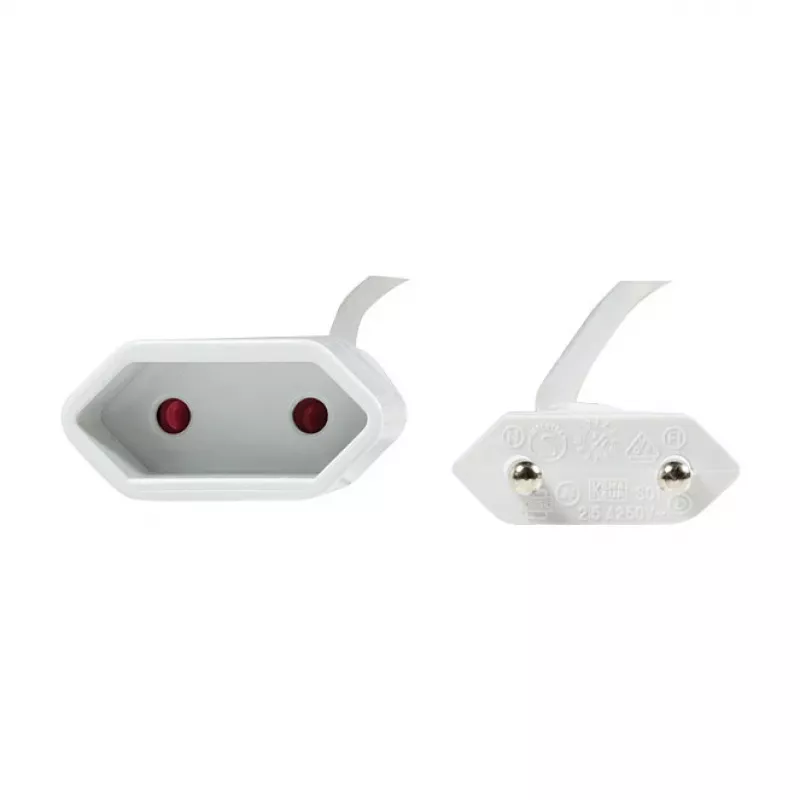 LOGILINK CP127 Power Extension Cable, CEE 7/16, White, 3 m