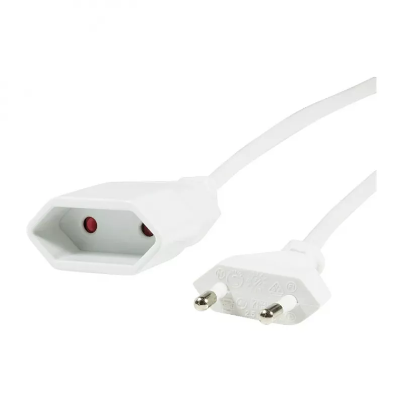 LOGILINK CP127 Power Extension Cable, CEE 7/16, White, 3 m