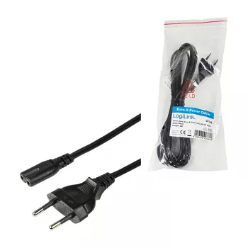 LogiLink CP145 Power Cable Europlug to IEC C7 1.8 m Black
