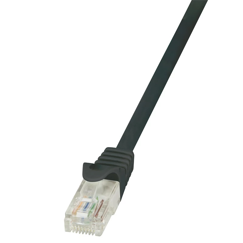 LogiLink CP2023U EconLine Cat6 U/UTP RJ45 Patch Cable - 0.5m, Black, with Snap-on Protection