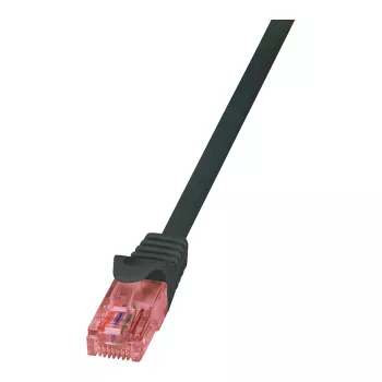 LogiLink CQ2013U CAT 6 U/UTP Patch Cable, 0.25 m, Black, LSZH, Snagless
