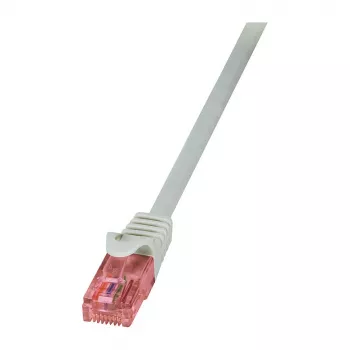 LogiLink CQ2032U CAT 6 U/UTP Patch Cable, 1m, Grey, Flame Retardant, RJ45