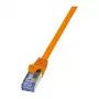 LogiLink CQ3068S Cat.6a S/FTP RJ45 Patch Cable, 3m, Orange, Snagless (LSZH)