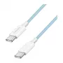 LogiLink CU0350 USB 2.0 Type-C to Type-C Cable, 1 m, Nylon Braided, Blue, 60W Power Delivery, 480 Mbps