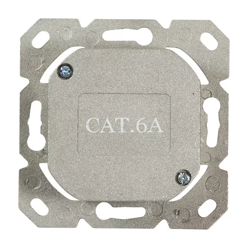 LogiLink DSIT Flush-Mount Cat. 6a Shielded 2-Port RJ45 Outlet Ivory