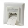 LogiLink DSIT Flush-Mount Cat. 6a Shielded 2-Port RJ45 Outlet Ivory