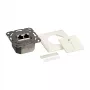 LogiLink DSIT Flush-Mount Cat. 6a Shielded 2-Port RJ45 Outlet Ivory