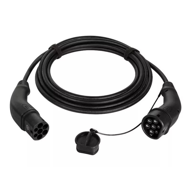 LogiLink Electric Car Charging Cable Type 2, 11 kW, 3-Phase, 20 A, 10 m, Black