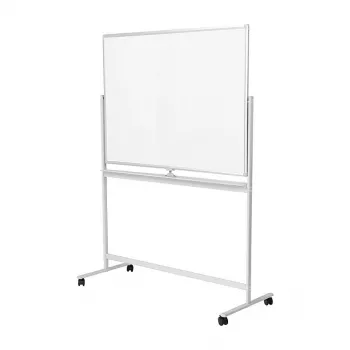 LogiLink EO0064 Mobile Double-Sided Magnetic Dry Erase Whiteboard 120x80 cm White/Silver