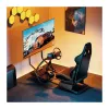 LOGILINK EO0065 Racing Simulator Cockpit with Monitor Mount, Steel Frame, PVC Leather Seat, Up to 32 inch Monitor, Black
