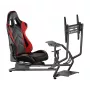 LOGILINK EO0065 Racing Simulator Cockpit with Monitor Mount, Steel Frame, PVC Leather Seat, Up to 32 inch Monitor, Black