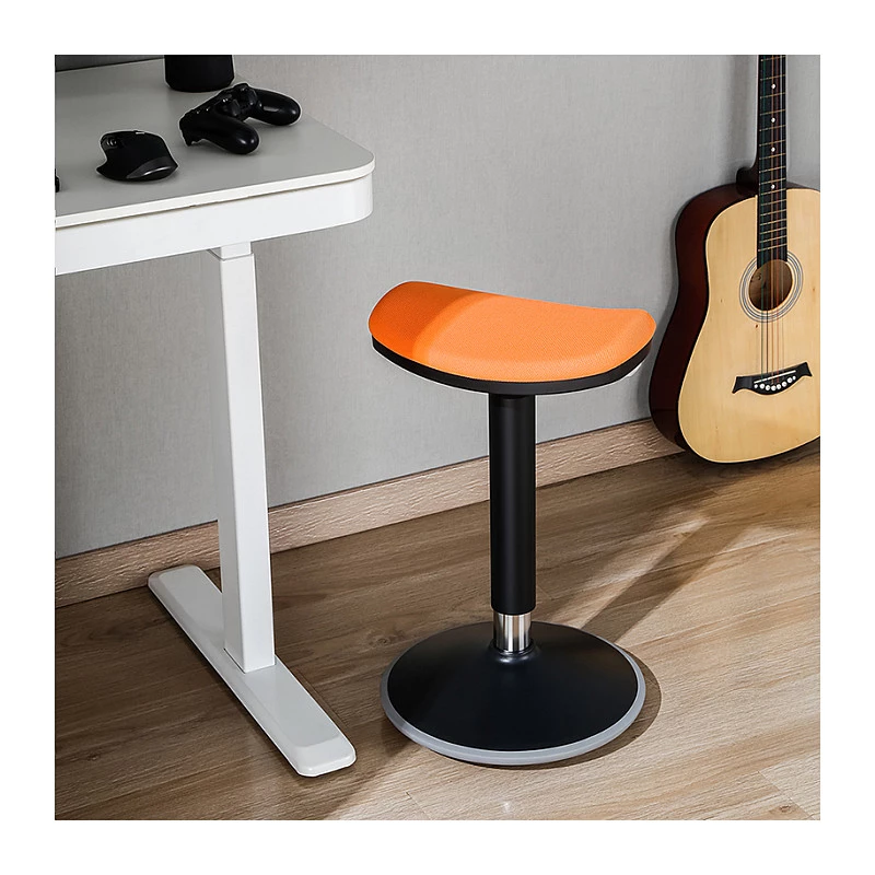 LOGILINK EO0071 Ergonomic Height Adjustable Wobble Stool, Orange – 120kg Capacity, Gas Spring
