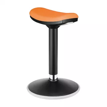 LOGILINK EO0071 Ergonomic Height Adjustable Wobble Stool, Orange – 120kg Capacity, Gas Spring