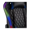 LogiLink EO0076 Gaming Chair with RGB Lighting, Lumbar Support, Black/Blue