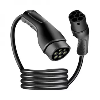 LogiLink EVC0125 Type 2 Electric Car Charging Cable - 11 kW, 3-Phase, 20 A, 7.5 m, Black with Carrying Bag