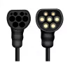 LogiLink EVC0128 Type 2 Spiral EV Charging Cable, 11kW, 3-Phase, 20A, 5m, Black with Storage Bag
