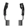 LogiLink EVC0128 Type 2 Spiral EV Charging Cable, 11kW, 3-Phase, 20A, 5m, Black with Storage Bag