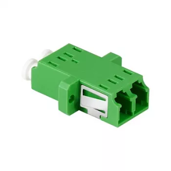 LogiLink FA02LC6 Fibre Optic Adapter LC Duplex – Flange Mount, Green (Pack of 12)