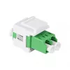 LogiLink FA03LC5 LC Duplex Fibre Adapter, Flangeless, Green – 12 Pieces