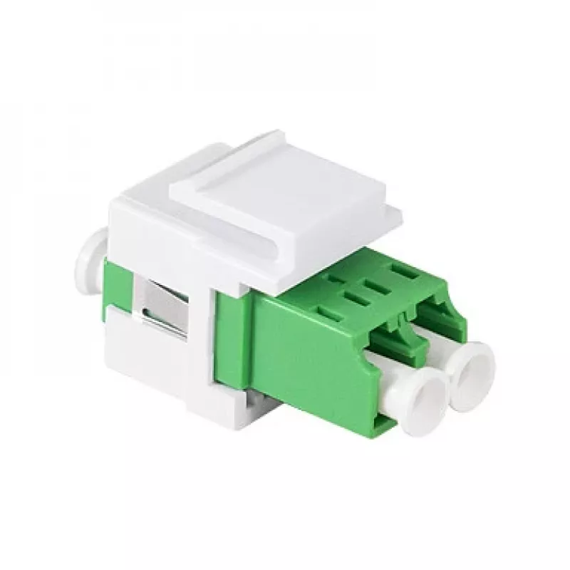 LogiLink FA03LC5 LC Duplex Fibre Adapter, Flangeless, Green – 12 Pieces